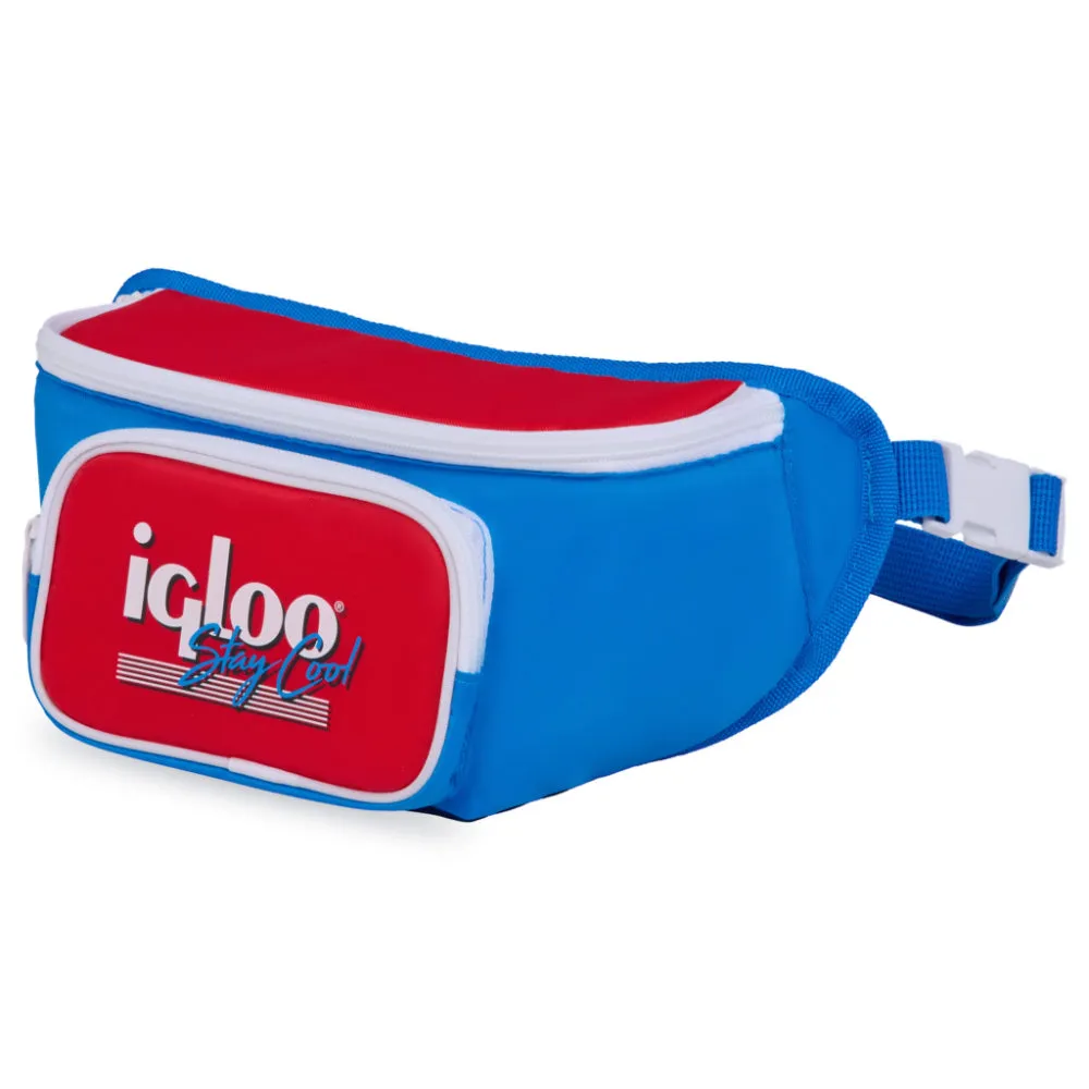00063079-Igloo - Retro Fanny Pack Cooler Bag  - Coral Red