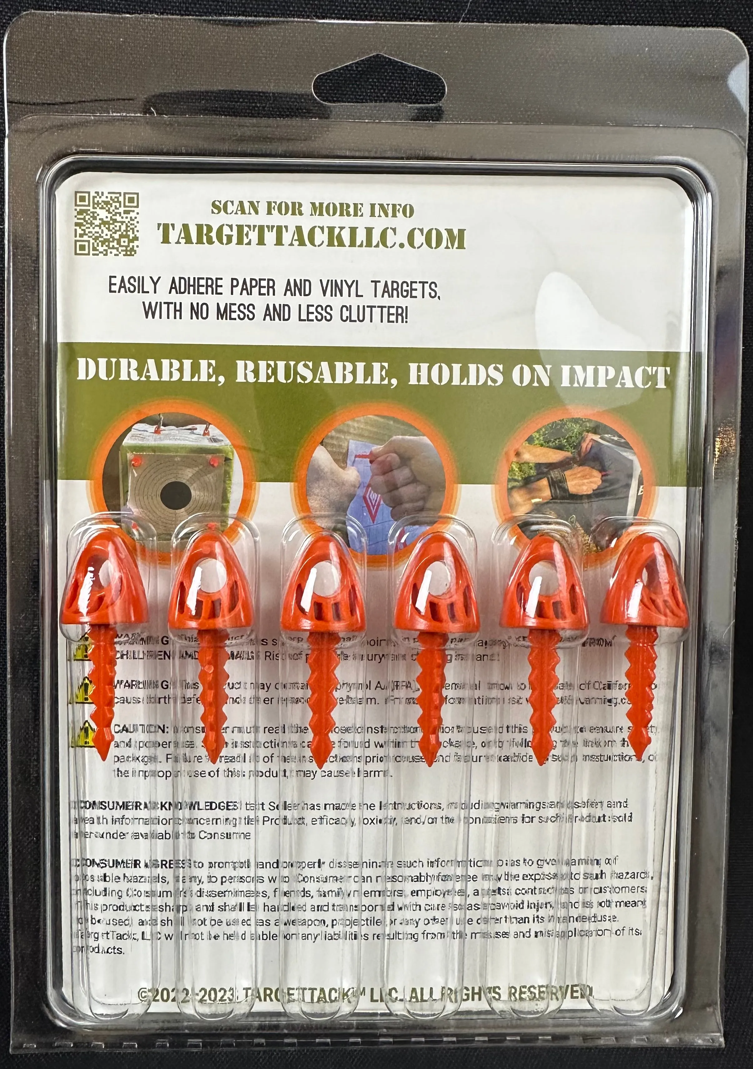 1-Inch 12-Pack of TargetTacks® Original Orange