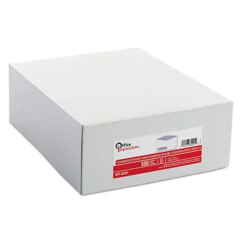 #10 Trade Size Security Tint Envelope, Commercial Flap, Gummed Closure, 4.13 X 9.5, White, 500-box