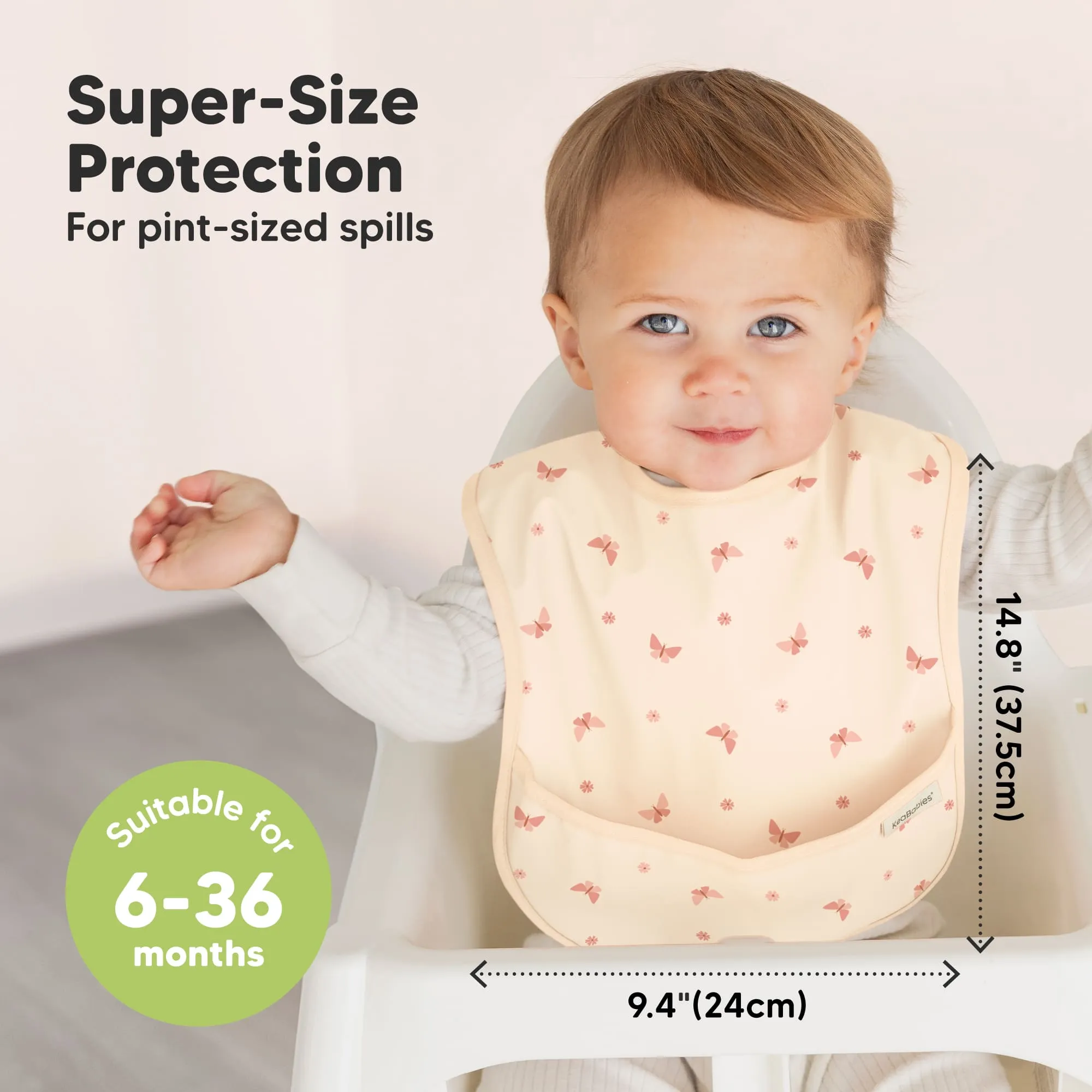 3-Pack Presto Waterproof Bibs (Butterflies)