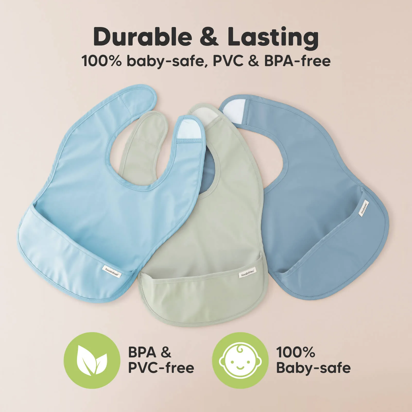 3-Pack Presto Waterproof Bibs (Ocean)