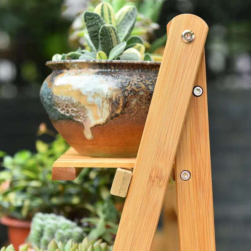 3 Tier Foldable Bamboo Deco Plant Rack