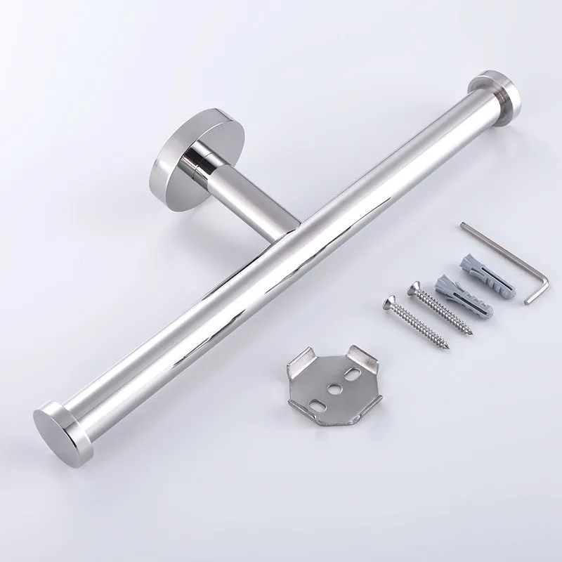 304 Stainless Steel Simple round Toilet Tissue Holder Bathroom Pendant Storage Toilet Paper Holder