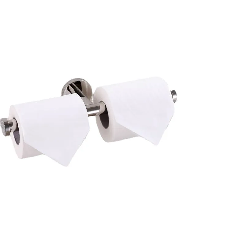 304 Stainless Steel Simple round Toilet Tissue Holder Bathroom Pendant Storage Toilet Paper Holder