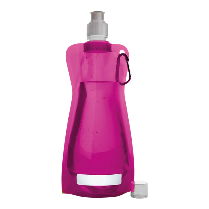 420ml Foldable Water Bottle with Carabiner Clip