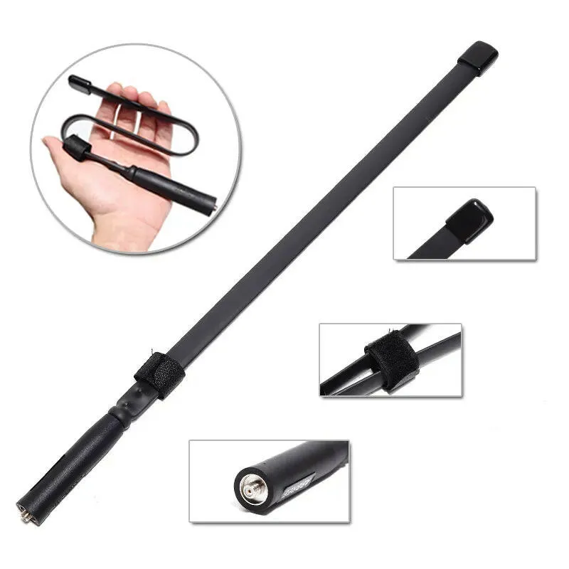 Abbree Walkie Talkie CS Tactical Foldable Antenna SMA-Female VHF UHF Dual Band For Baofeng UV-5R BF-888S UV-13 PRO UV-17