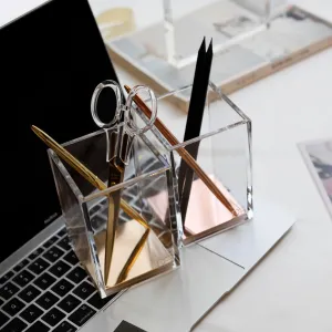 Acrylic Pen holder (Gold, Rose Gold)