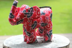 African Animal - Red & Pink Elephant