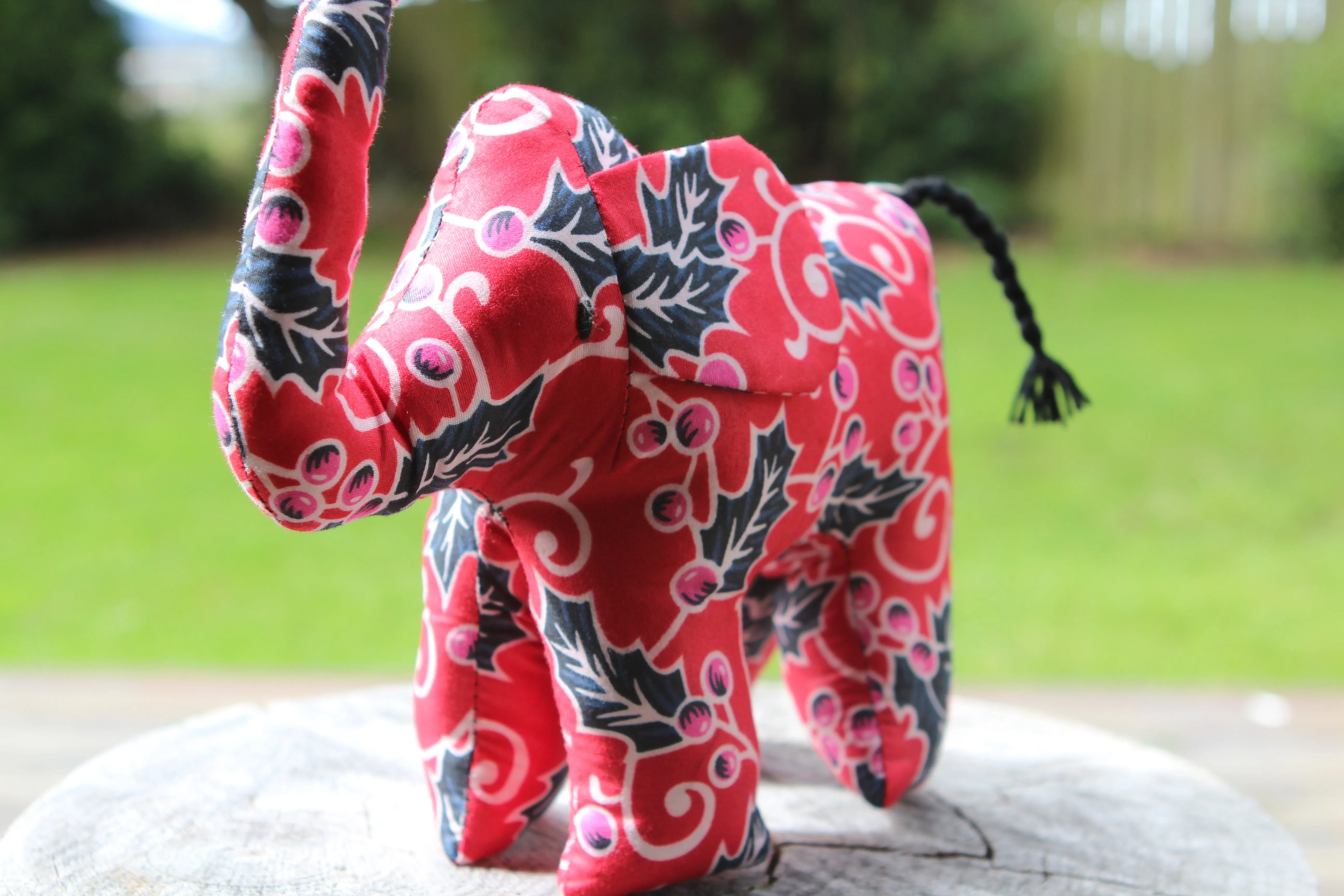 African Animal - Red & Pink Elephant