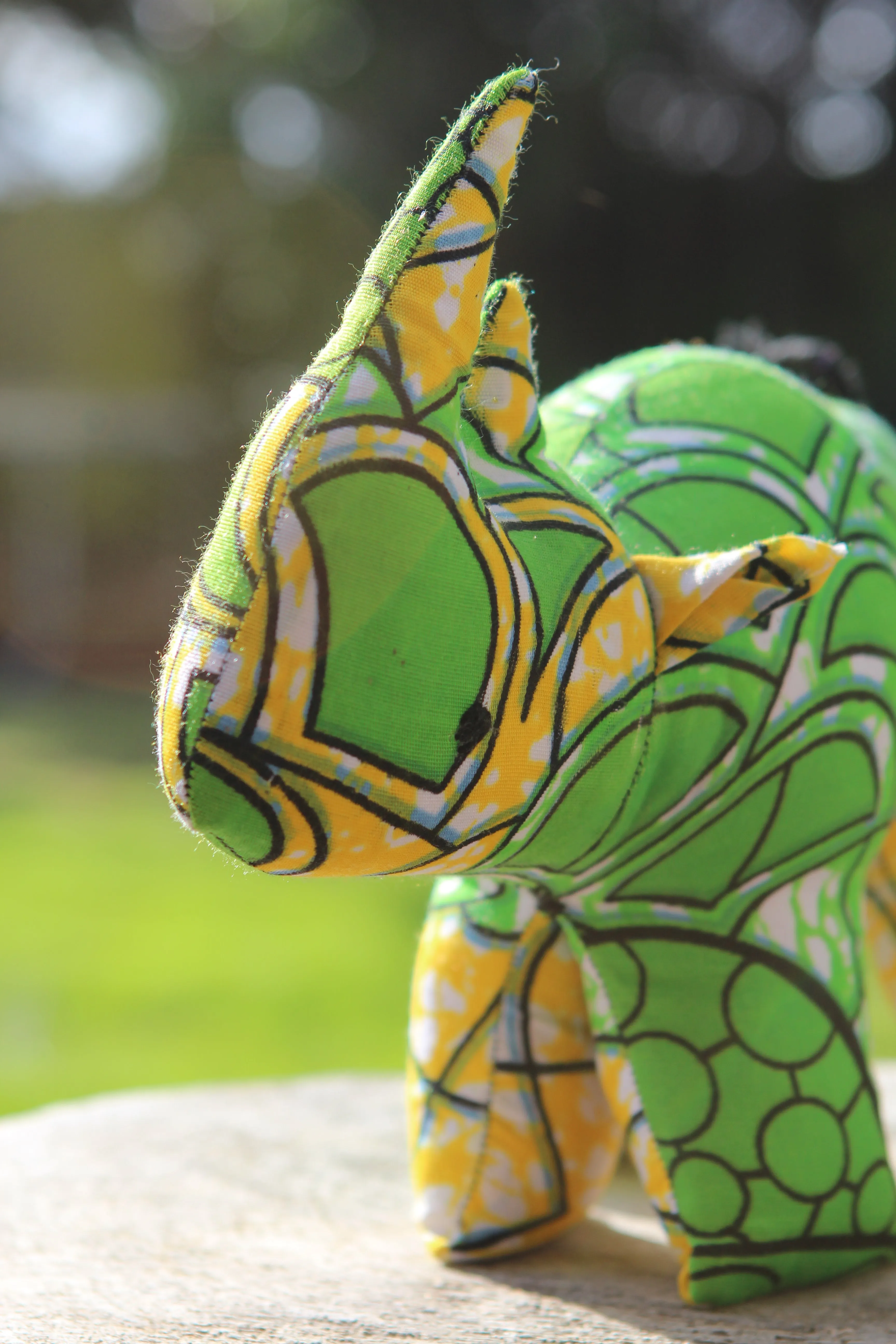African Animal - Yellow & Green Rhino