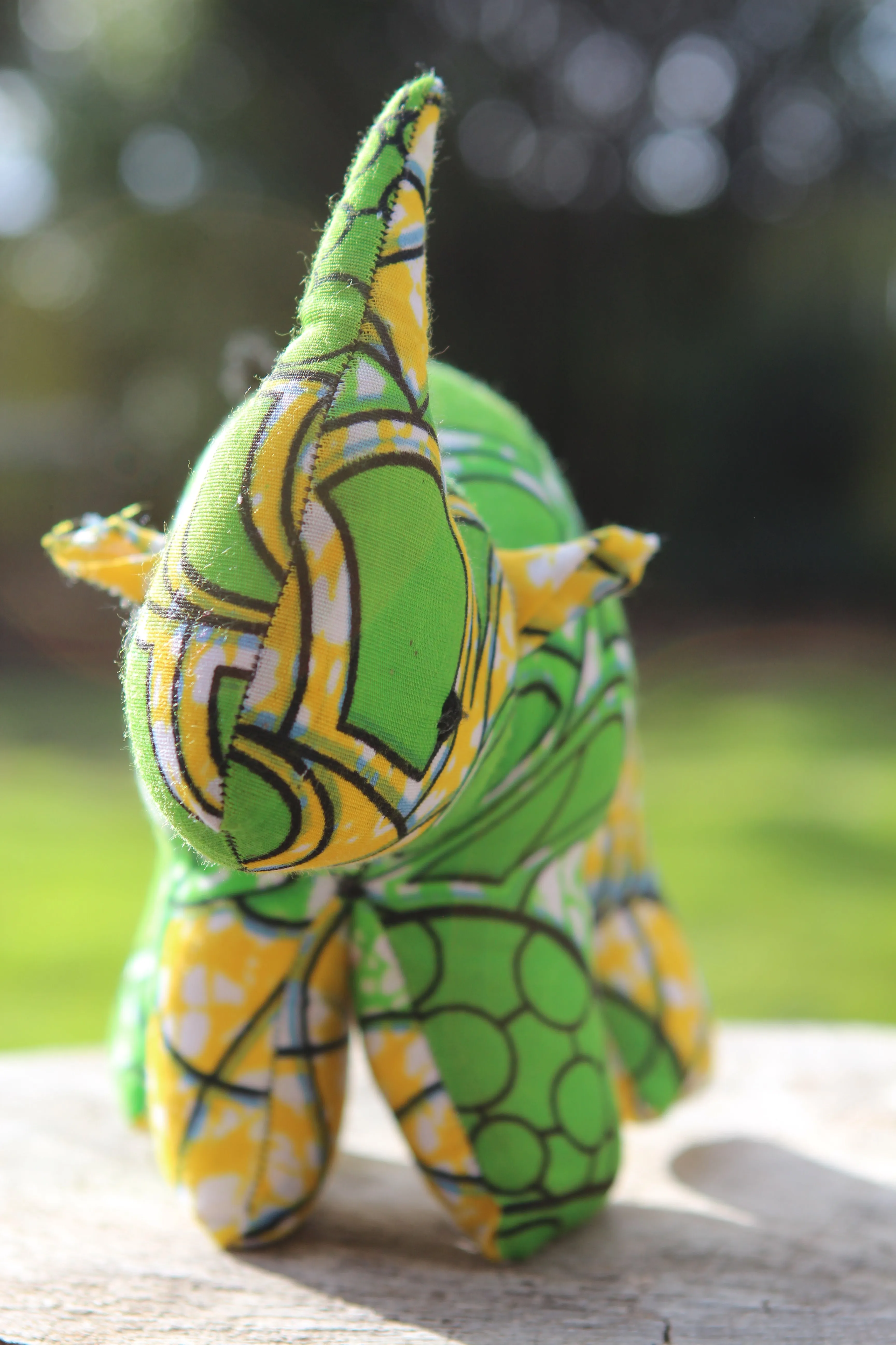 African Animal - Yellow & Green Rhino