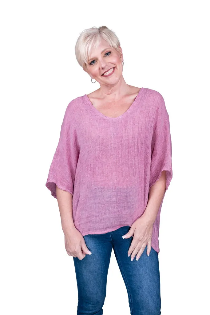Anastasia Linen Top (BSS174)