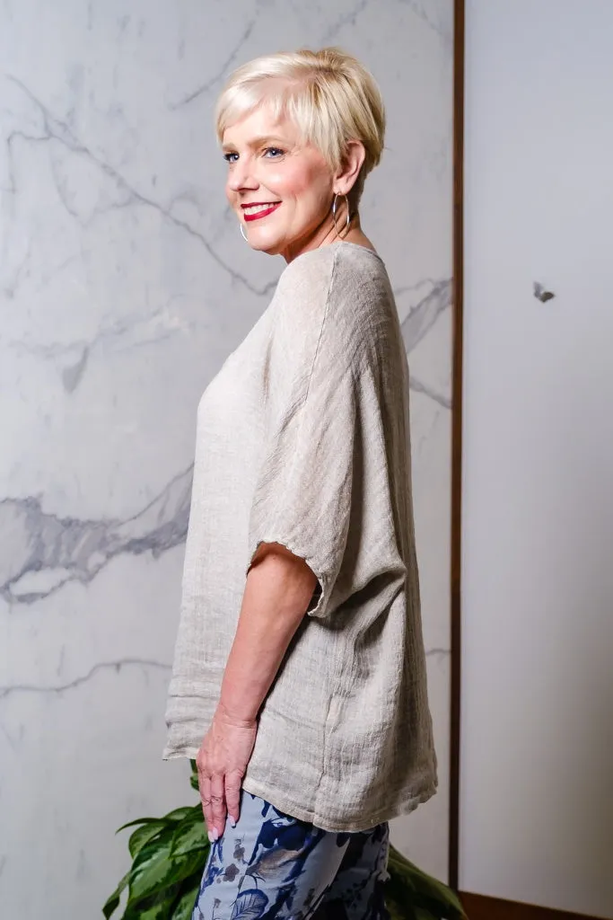 Anastasia Linen Top (BSS174)