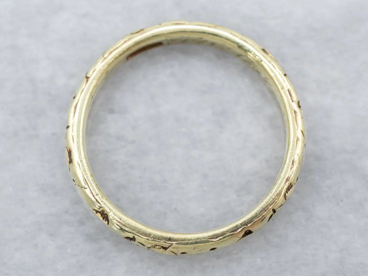 Antique 1920's Green Gold Patterned Band