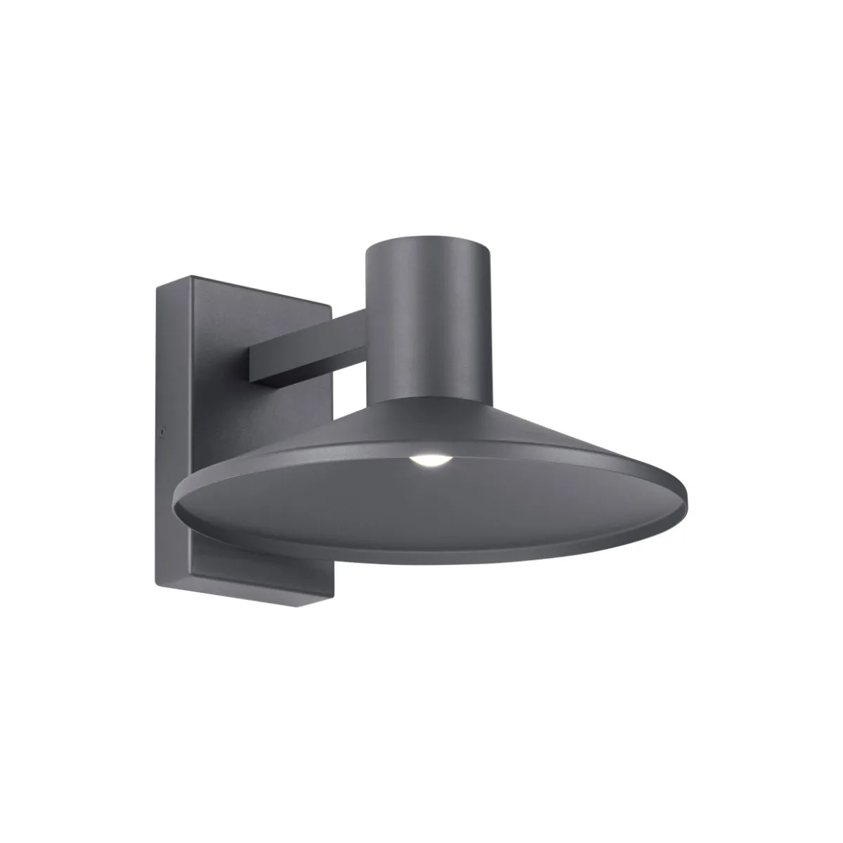 Ash 12 In. LED Hi-Output Outdoor Wall Sconce 863 Lumens 3000K Button Photocontrol Gray Finish Clear Lens