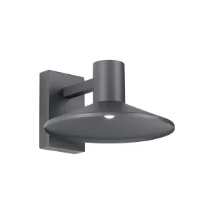 Ash 12 In. LED Hi-Output Outdoor Wall Sconce 863 Lumens 3000K Button Photocontrol Gray Finish Clear Lens