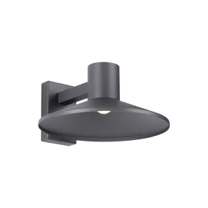 Ash 16 In. LED Hi-Output Outdoor Wall Sconce 1406 Lumens 3000K Button Photocontrol Gray Finish Clear Lens