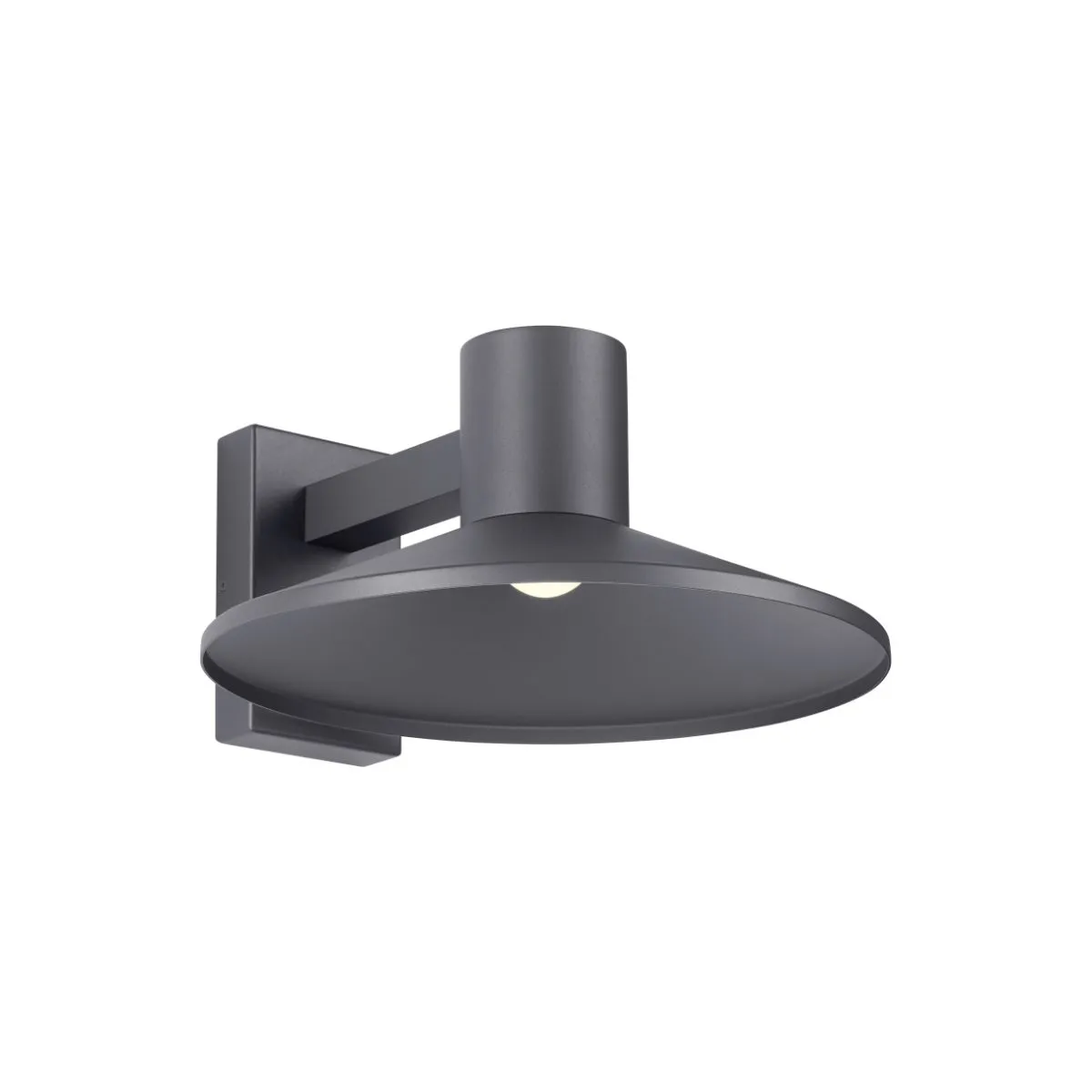 Ash 16 In. LED Hi-Output Outdoor Wall Sconce 1406 Lumens 3000K Button Photocontrol Gray Finish Clear Lens