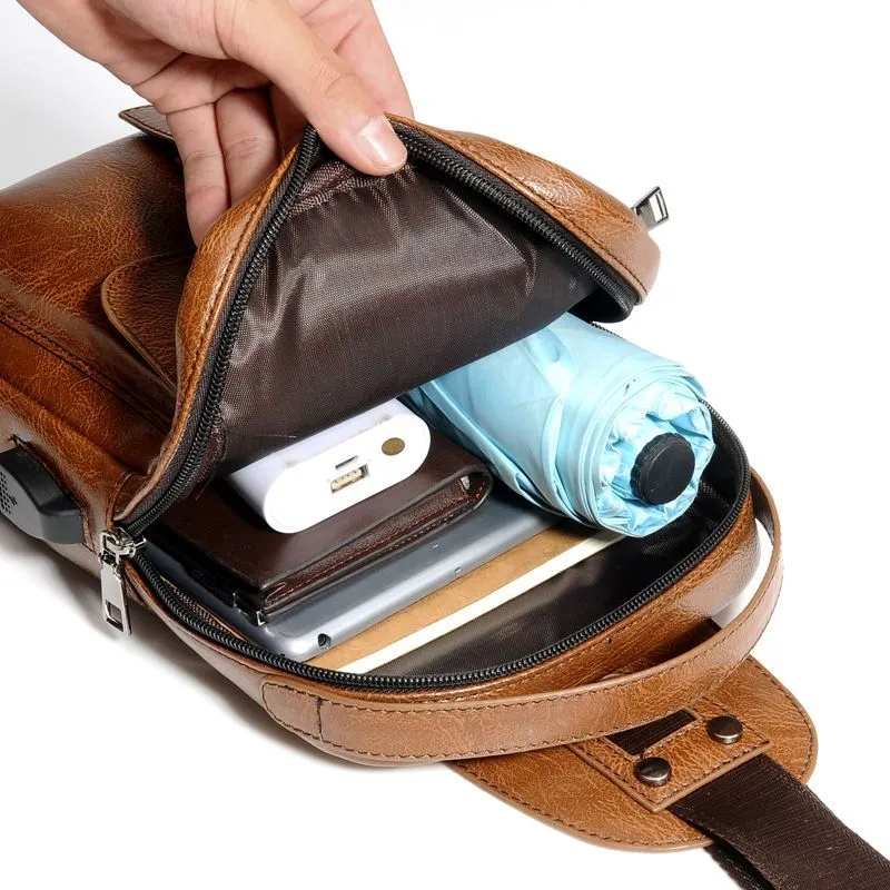 Backpack Waist Shoulder bag compatible with Ebook, Tablet and for Elephone U3H (2019) - Black
