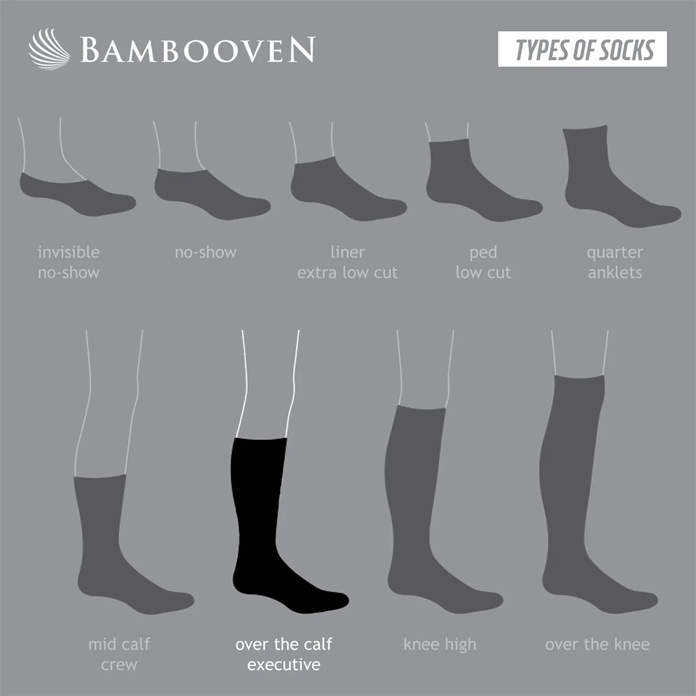 Bambooven Men’s Dress & Trouser Socks – Odor-Free Bamboo (6 Pairs) 595