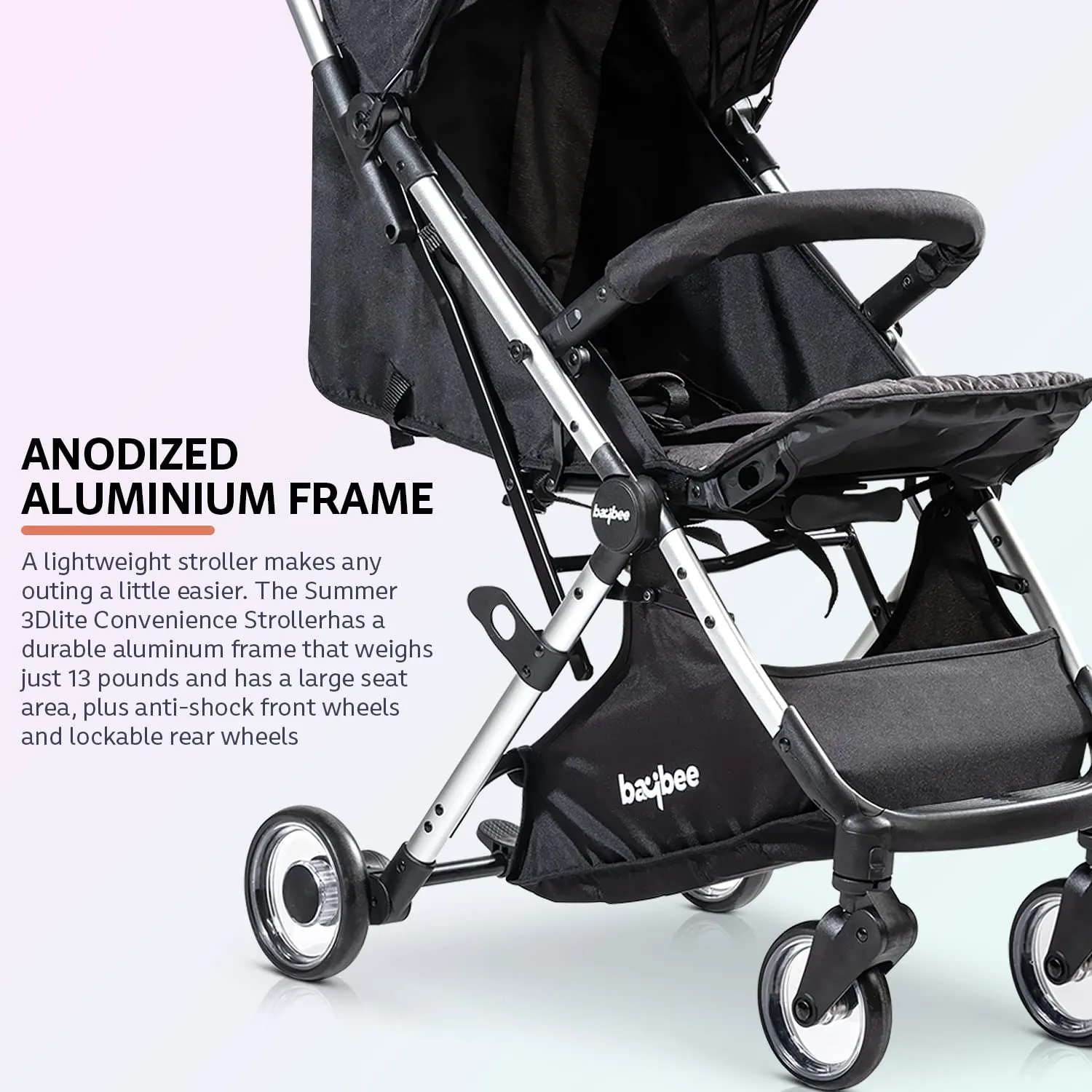Baybee Infant Baby Pram Stroller for Babies, Foldable Baby Stroller with Aluminium Frame,