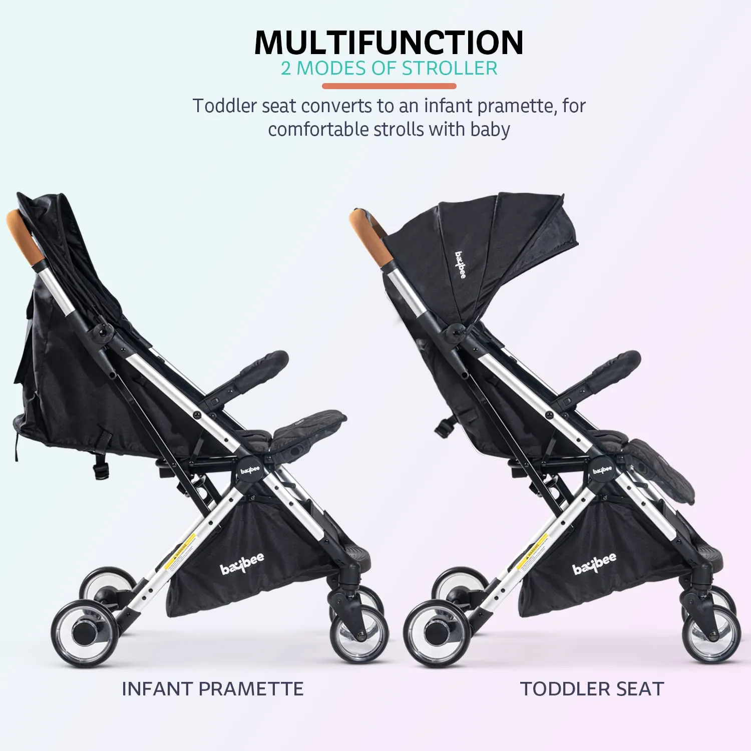 Baybee Infant Baby Pram Stroller for Babies, Foldable Baby Stroller with Aluminium Frame,