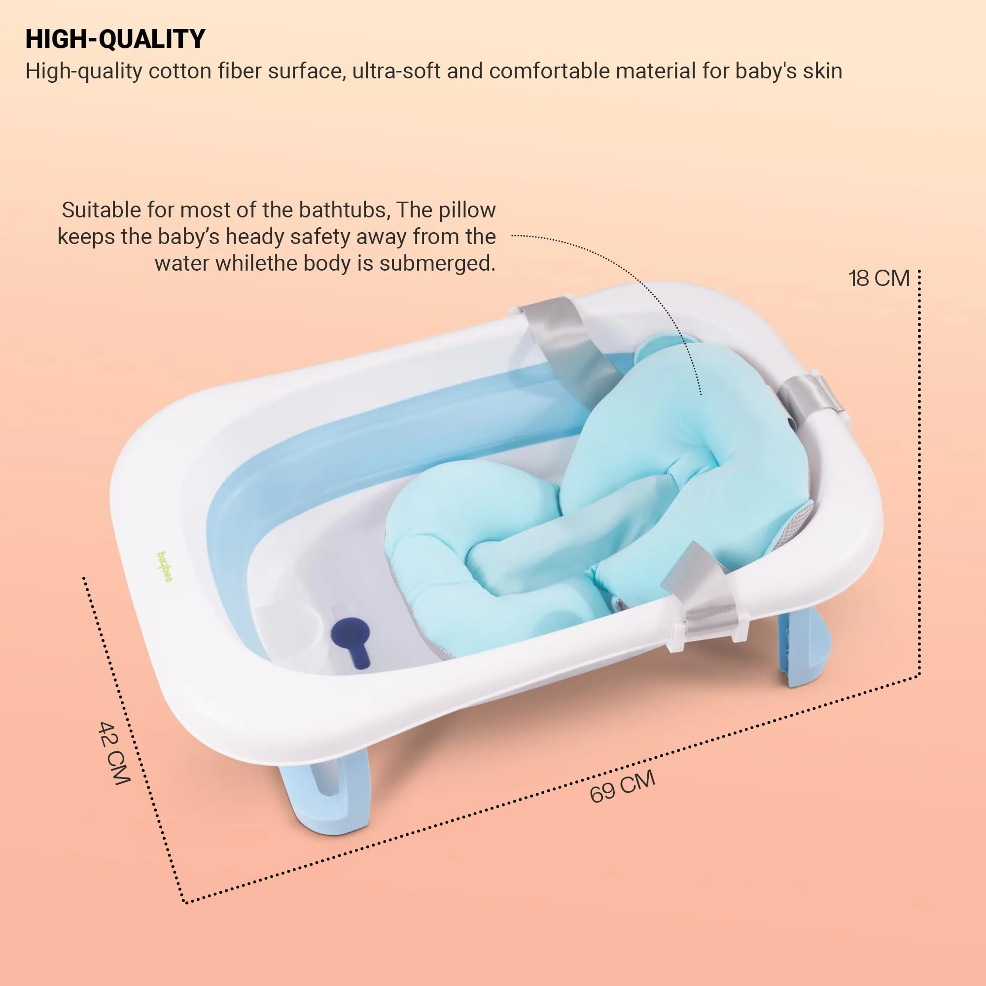 Baybee Loria Foldable Baby Bath Tub for Kids Mini Swimming Pool for Kids