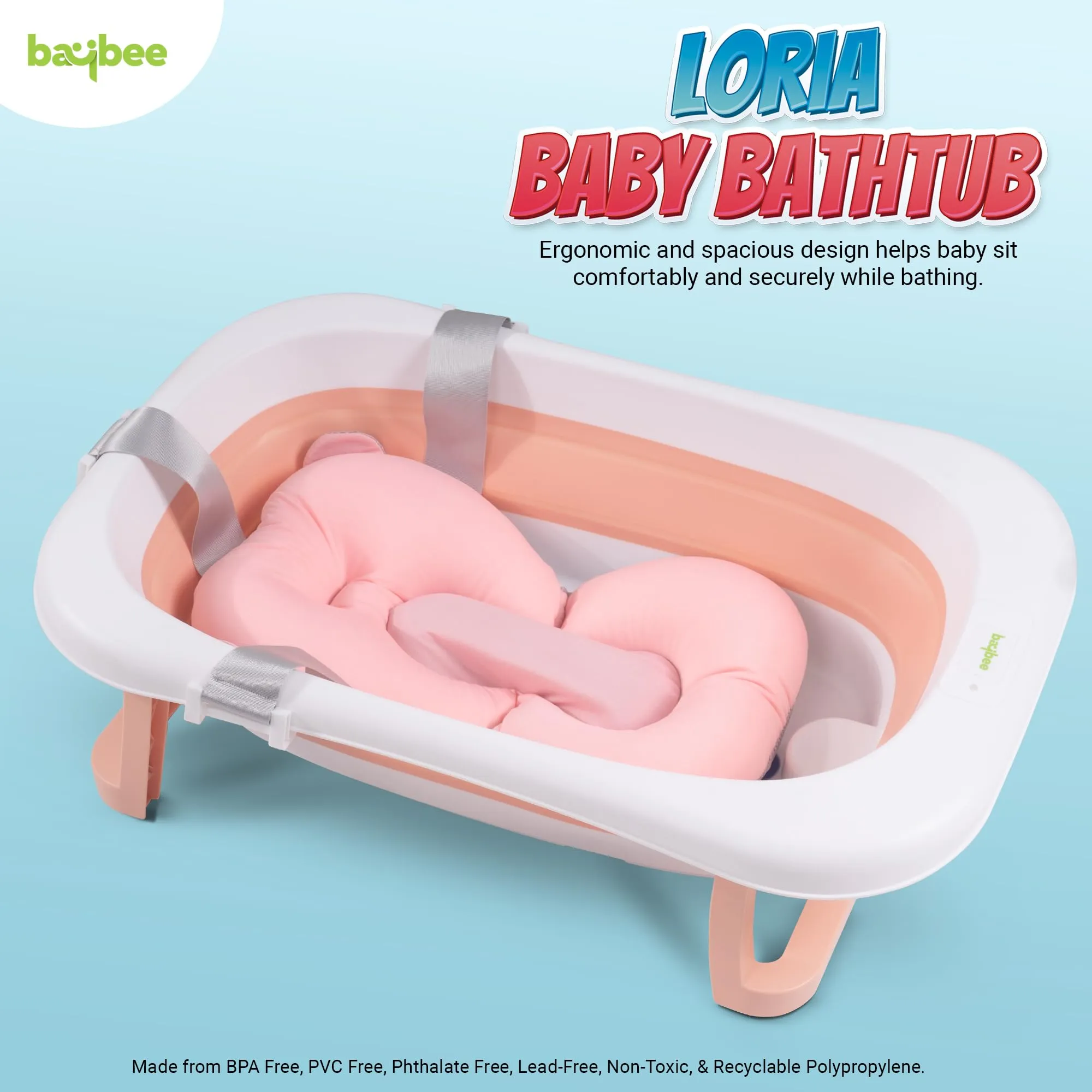 Baybee Loria Foldable Baby Bath Tub for Kids Mini Swimming Pool for Kids