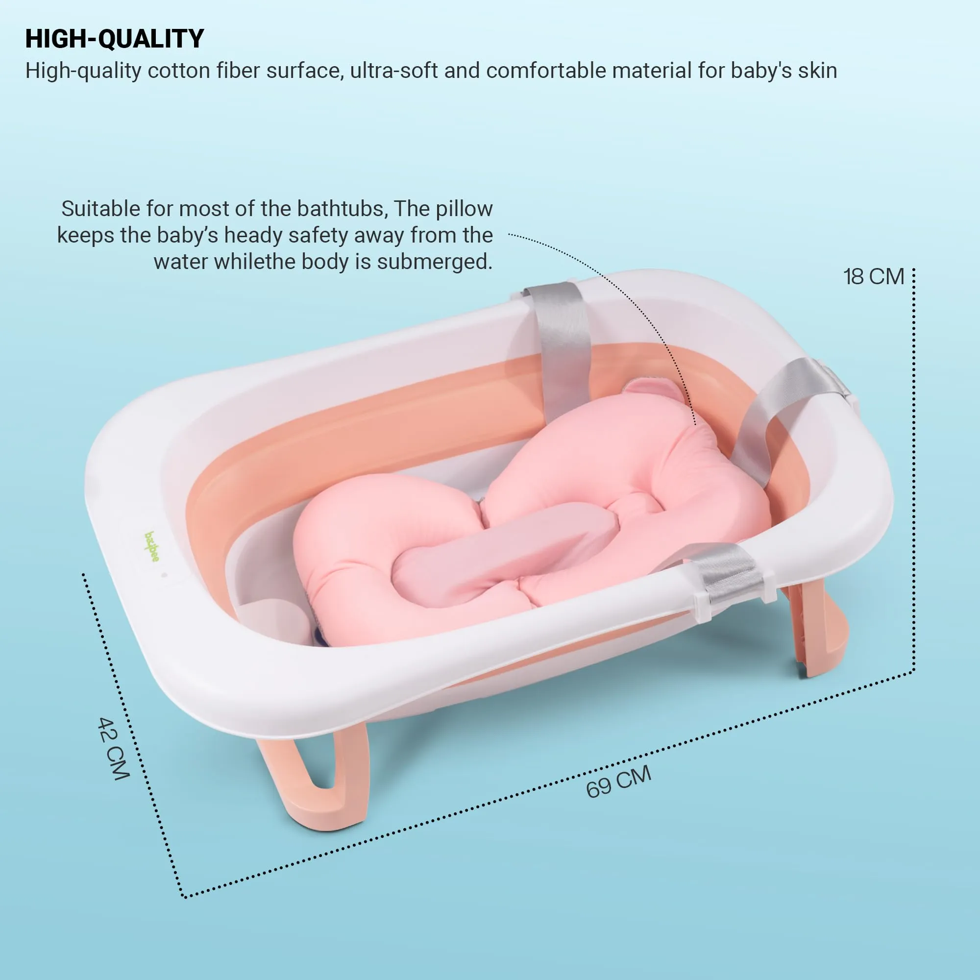 Baybee Loria Foldable Baby Bath Tub for Kids Mini Swimming Pool for Kids