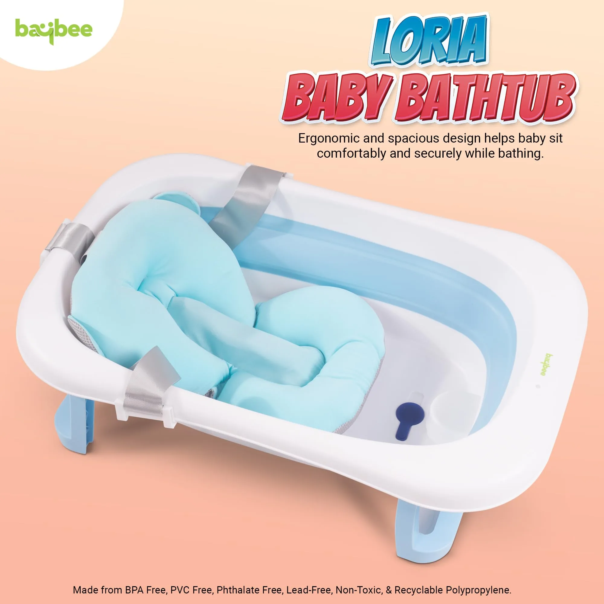 Baybee Loria Foldable Baby Bath Tub for Kids Mini Swimming Pool for Kids