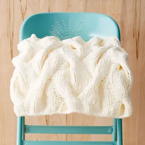 Bernat Cozy Rolling Cables Knit Blanket