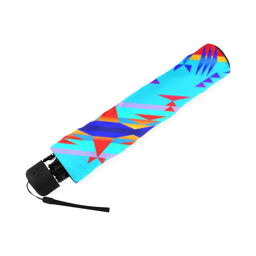 Between the Mountains Blue Foldable Umbrella