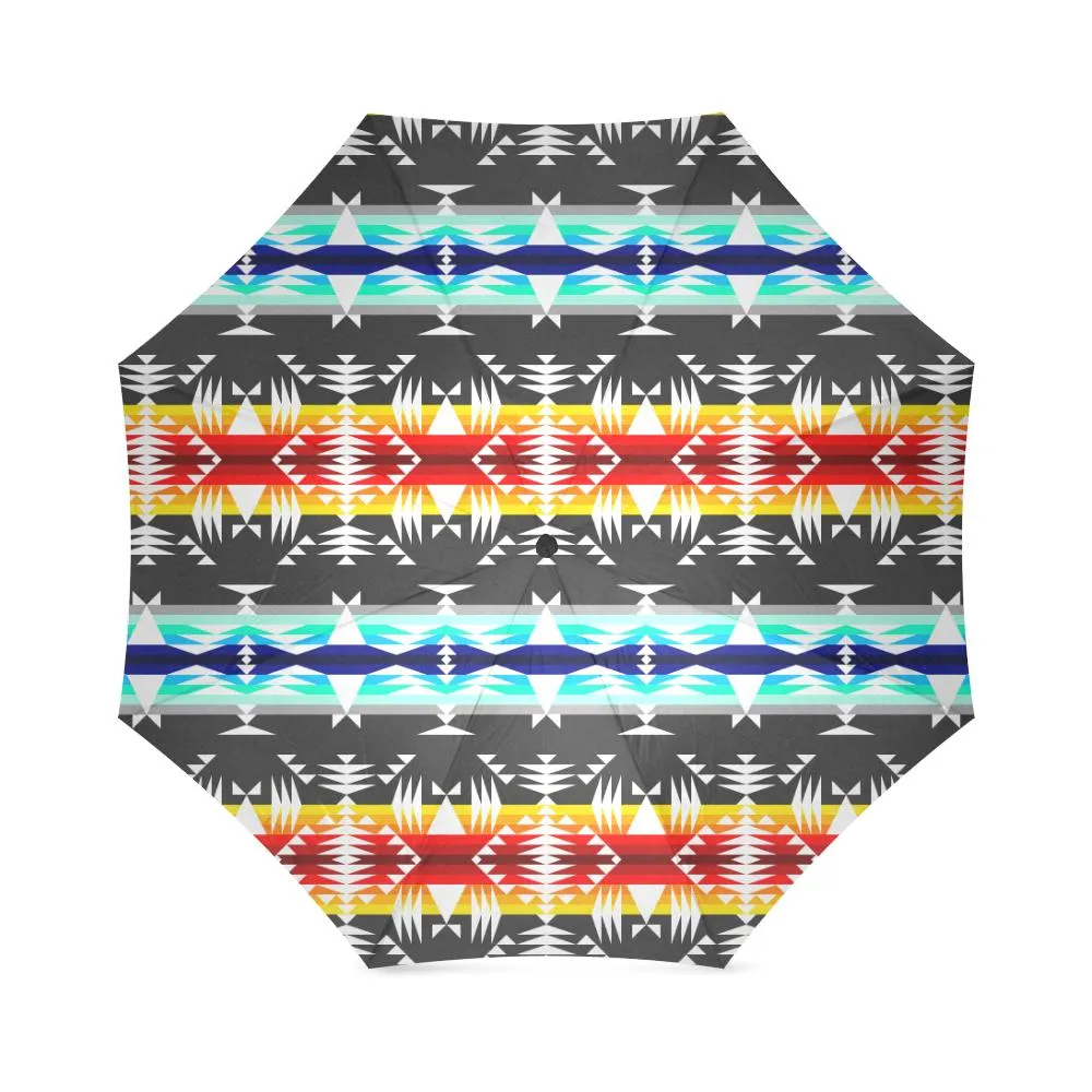 Between the Mountains Gray Foldable Umbrella
