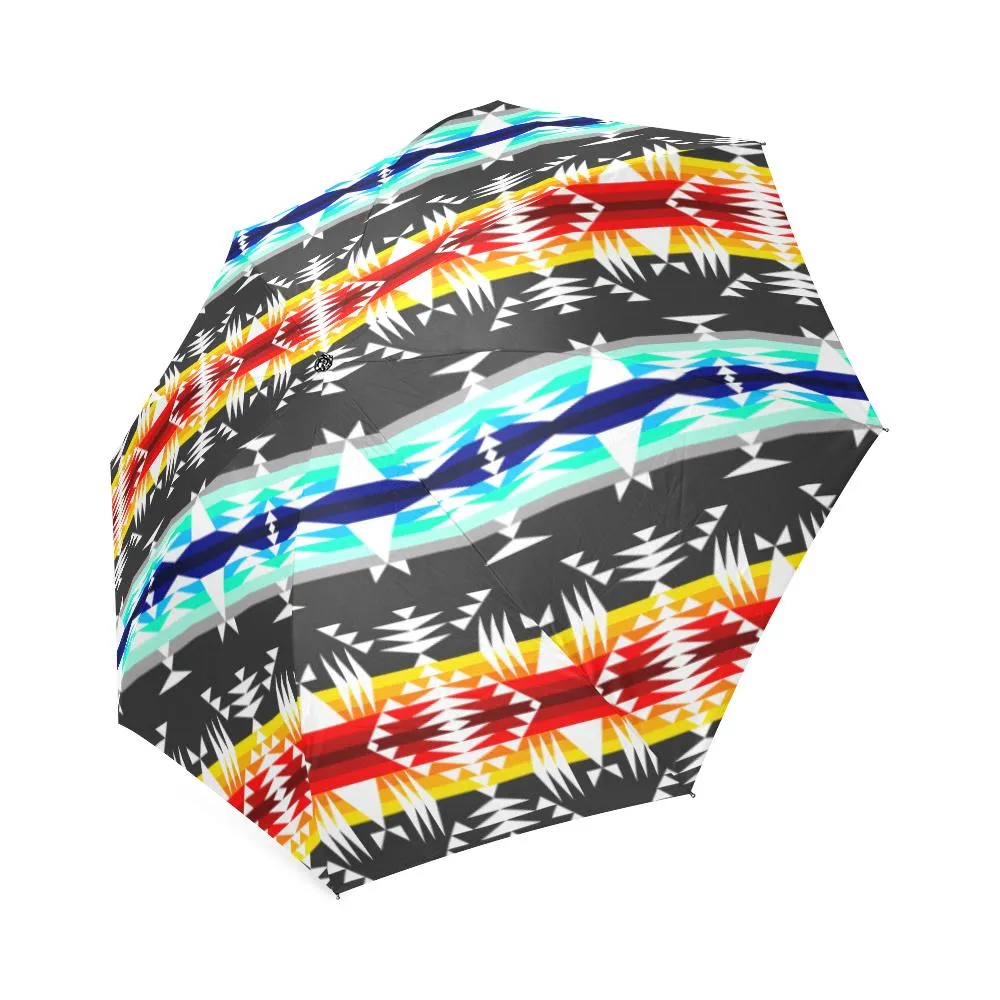 Between the Mountains Gray Foldable Umbrella