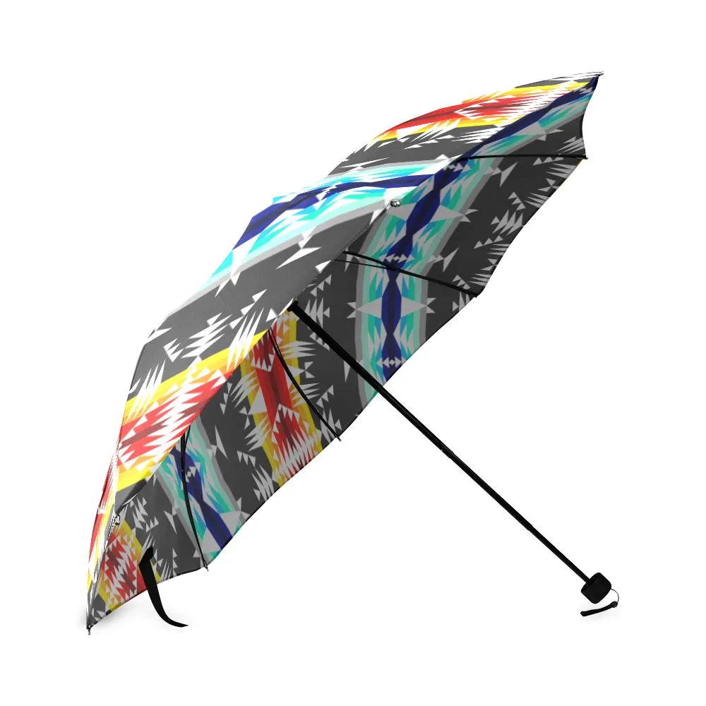 Between the Mountains Gray Foldable Umbrella