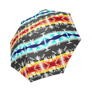 Between the Mountains Gray Foldable Umbrella