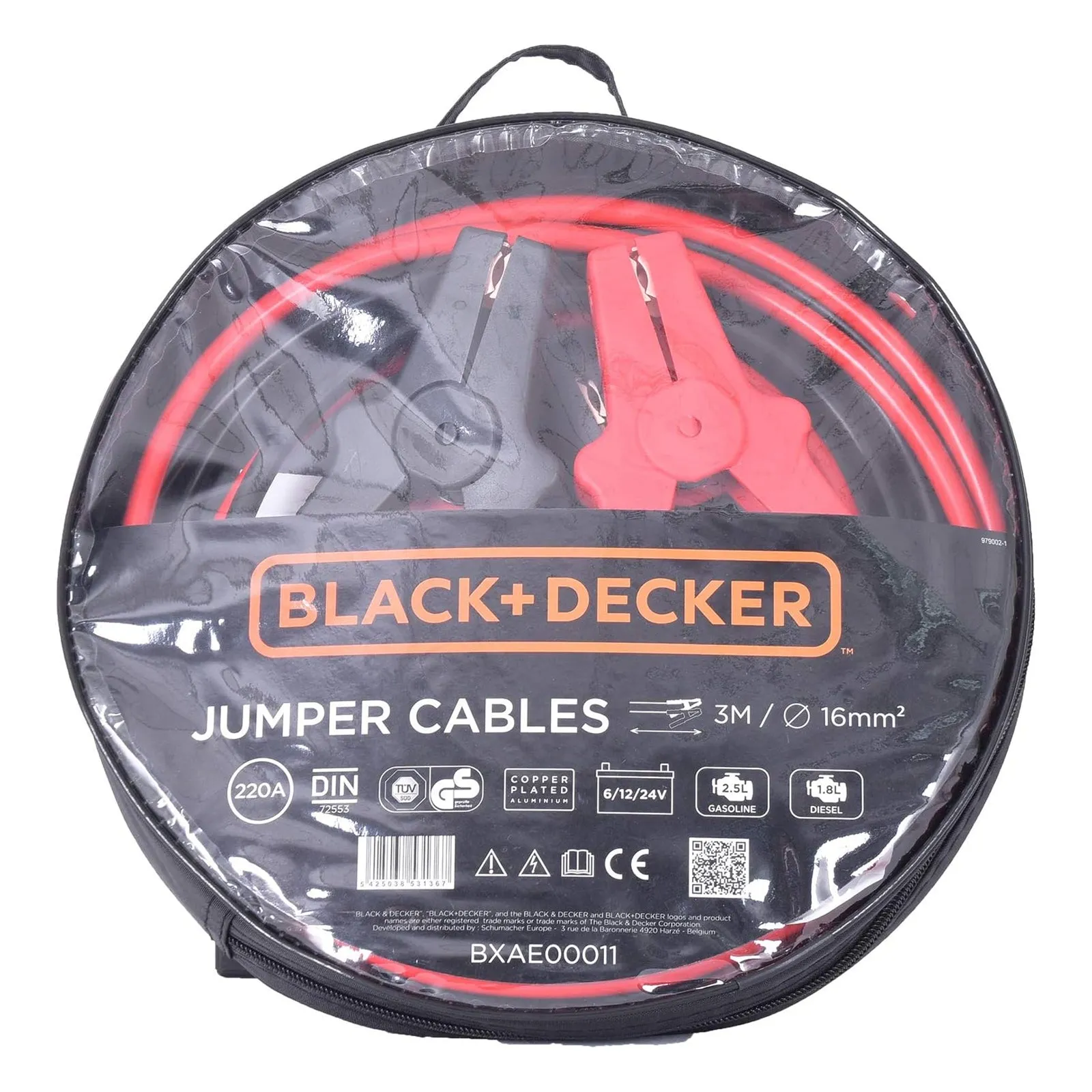 Black & Decker Jumper Cables 16 mm² 3m