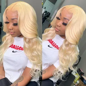 Body Wave 613 Blonde Color Bundles with 4x4 Lace Closure Human Virgin Hair