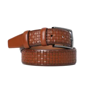 Brown Leather Unique Designed Belt