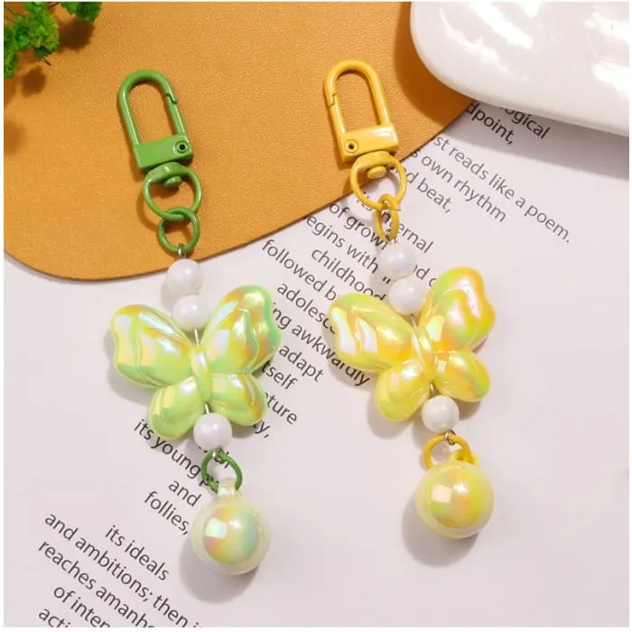 Butterfly Acrylic Bag Charm Keyring