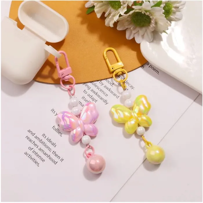 Butterfly Acrylic Bag Charm Keyring