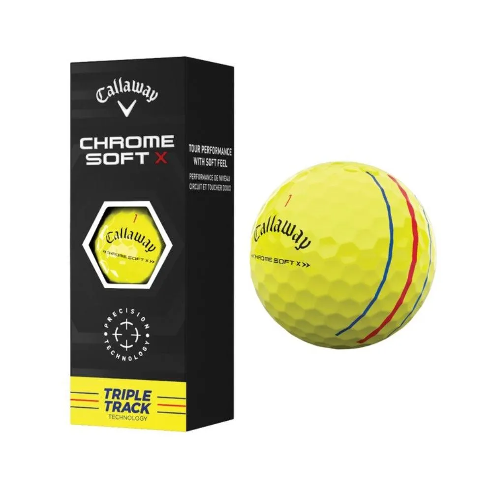 Callaway Chrome Soft X Triple Track Golf Balls - Yellow