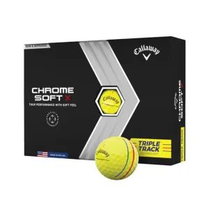 Callaway Chrome Soft X Triple Track Golf Balls - Yellow