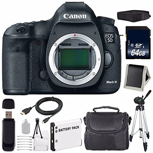 Canon EOD 5D III Digital Camera International Model   LP-E6 Battery   64GB Memory Card Extreme Bundle