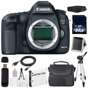 Canon EOD 5D III Digital Camera International Model   LP-E6 Battery   64GB Memory Card Extreme Bundle