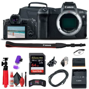 Canon EOS R Mirrorless Digital Camera (3075C002)   64GB Memory Card Base Bundle