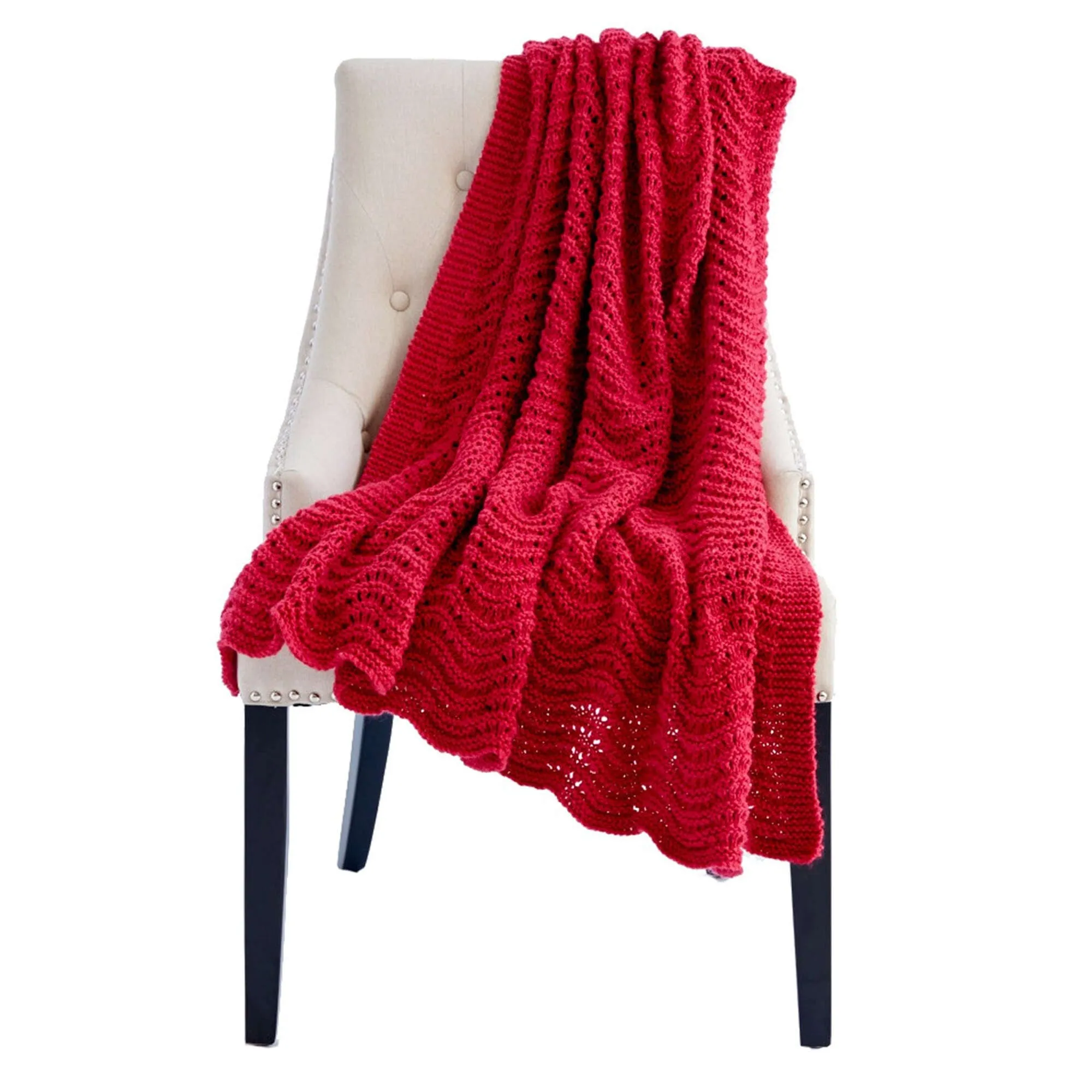 Caron Rippling Waves Knit Afghan
