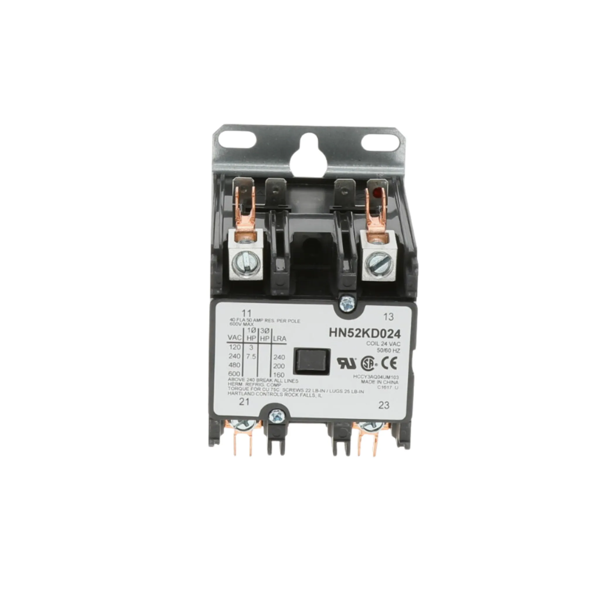 Carrier HN52KD024 35 Amps, 24V, 2 Pole, Contactor