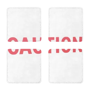 Caution Sublimation Coasters Pack of Four