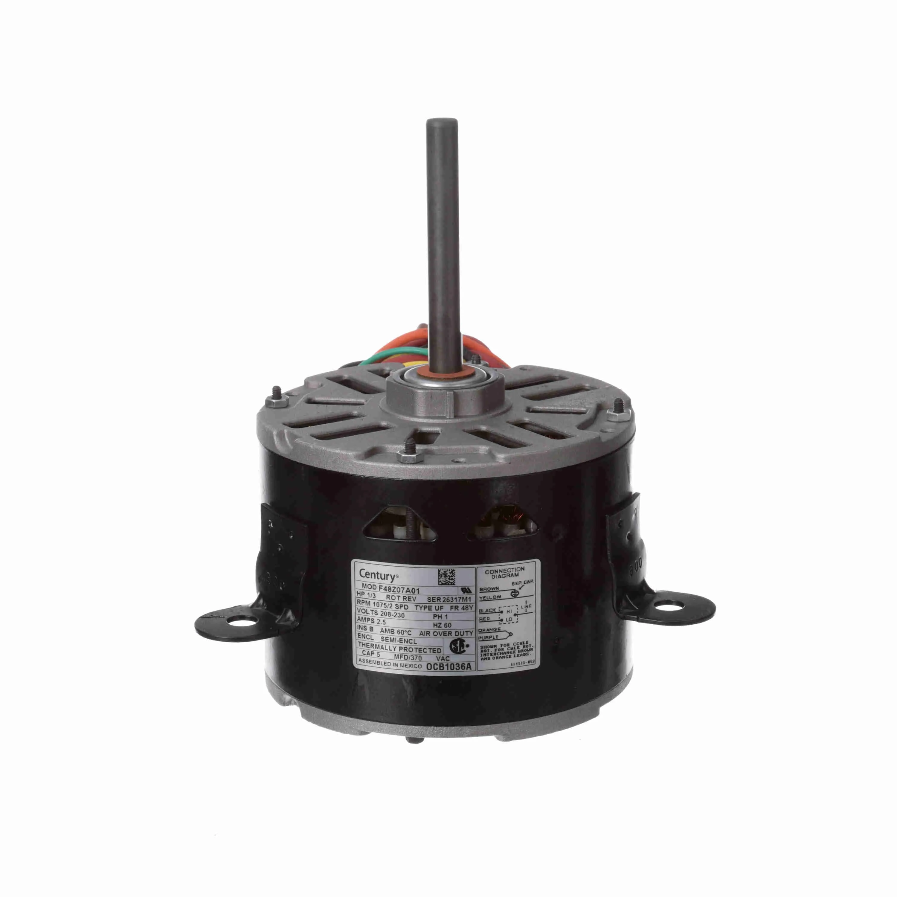 Century OCB1036A 5.6" Diameter HVAC OEM Replacement Motor - OCB1036A